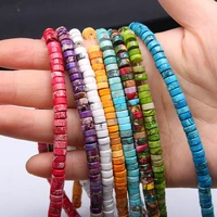 4x8mm natural stone beads disc shape natural emperor stone loose beaded for women making jewelry necklace bracelet accessories