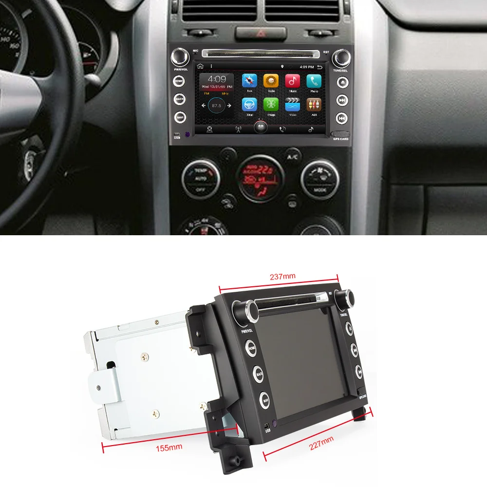 Eunavi Android 10 автомобильный Радио мультимедиа для Suzuki Grand Vitara 2005 2012 Аудио Видео