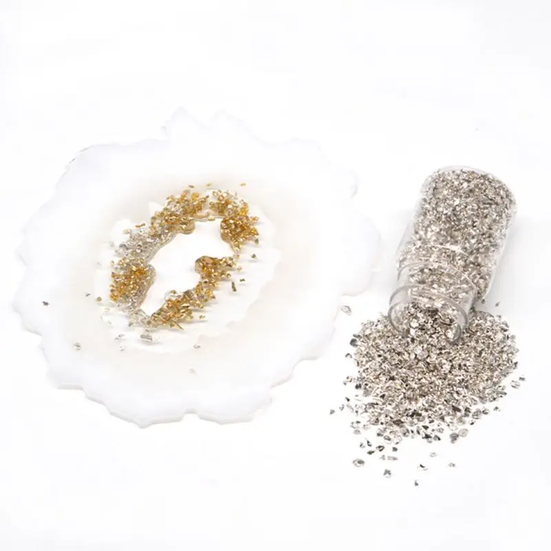 

DIY Crafts Jewelry Making Epoxy Mold Shell Metal Broken Stones UV Resin Filling