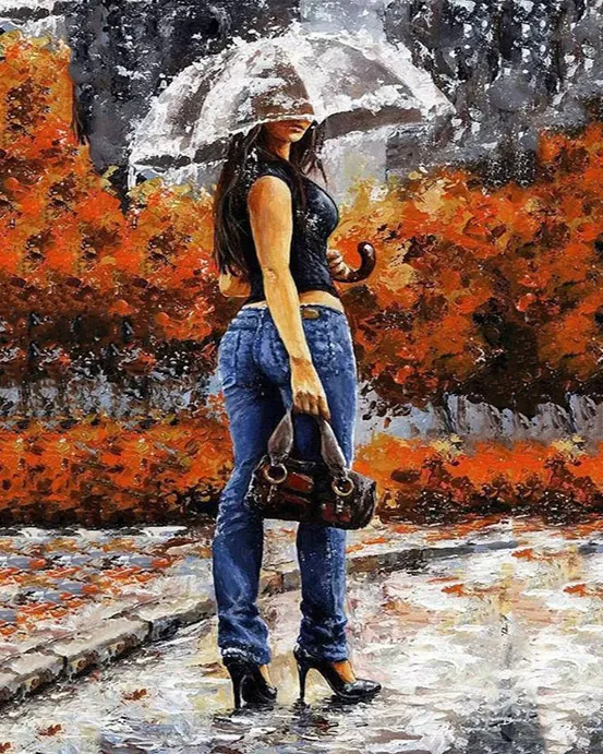 SDOYUNO 40x50 см Рисунок Картина масляными красками на холст своими руками цифровая Безрамная картины по номерам раскраска по номерам декор для дома рисование по номерам для взрослых домашний декор уникальный подарок - Цвет: 425