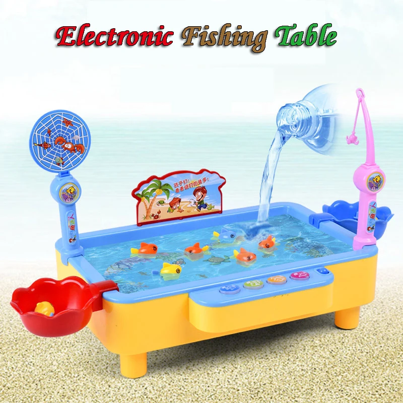 Электрический стол для рыбной ловли детские игрушки игры в рыбку музыкальный