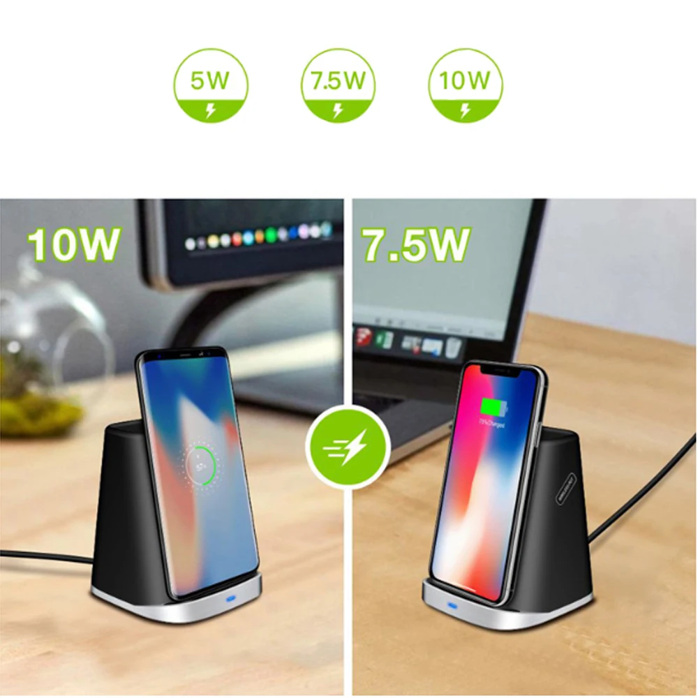 Беспроводная зарядка 5 Вт/7,5 Вт/10 Вт быстрое зарядное устройство для iPhone X 11pro для Samsung S8 huawei P40 Edge Qi Беспроводная зарядка