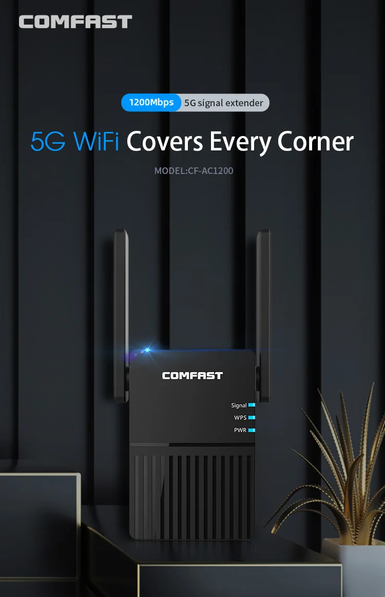 Camfast 1200 Мбит/с дальний двухдиапазонный 2 4 + Wi Fi 5 ГГц Беспроводной маршрутизатор