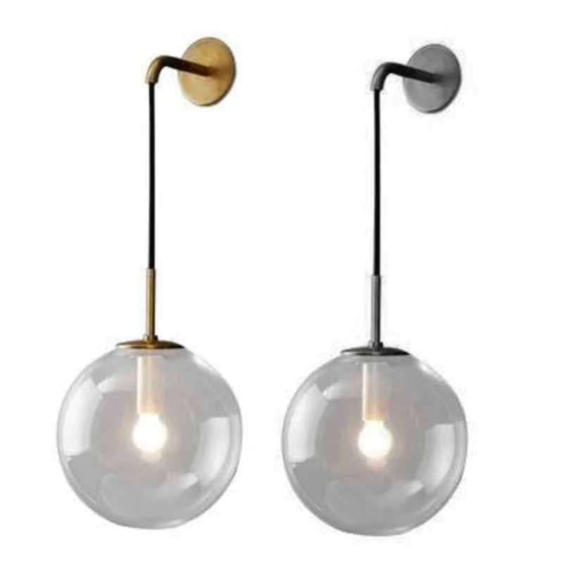 

Modern Nordic Retro Glass Wall Lamp Ball Wall Lamp Bedside Lamp Indoor Lamp