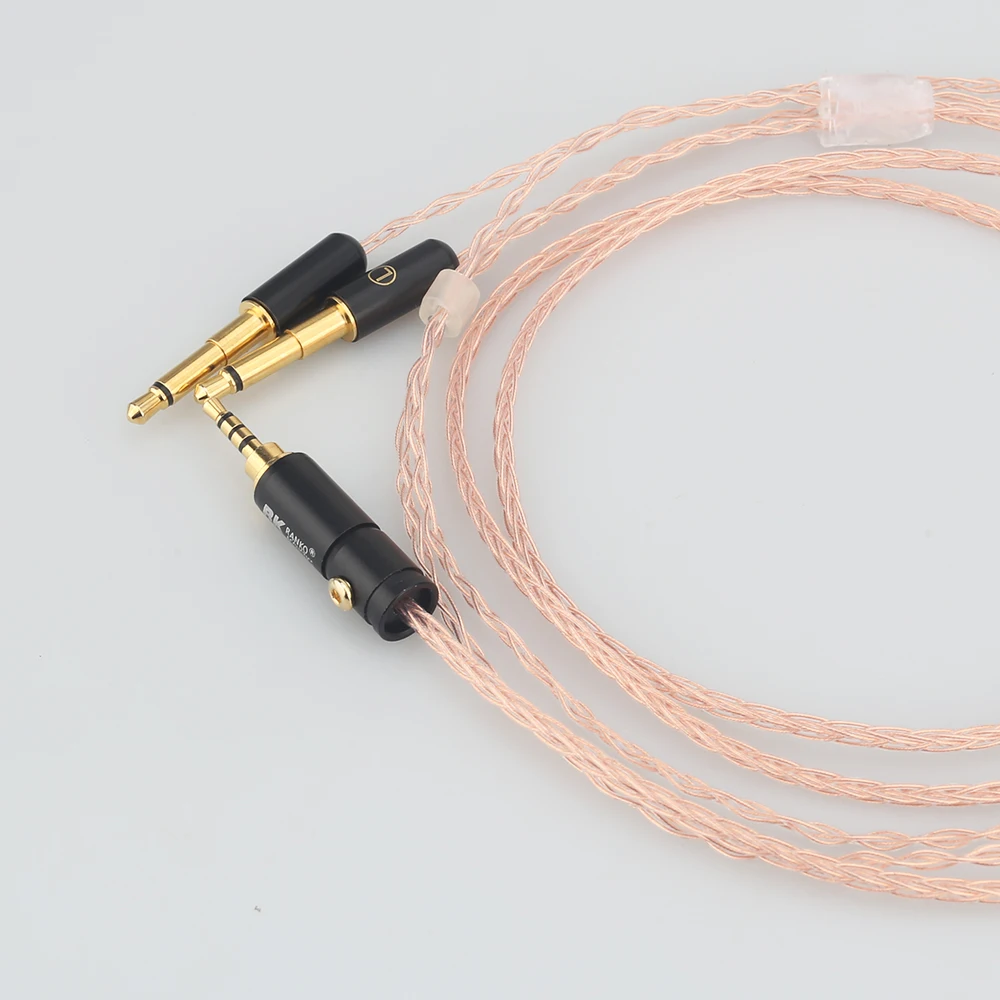 

8cores Replacement Headphones Cable Audio Upgrade Cable For Meze 99 Classics/Focal Elear Headphones Pure Copper Cable