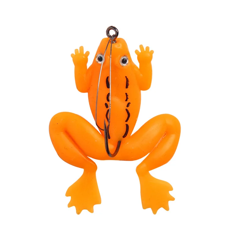 

4pcs/lot 6cm/5.2g Pesca Fishing Lure Artificial Fishing Silicone Bait Frog Lure with Hook Soft Fishing Frog Lures Fishing Tools