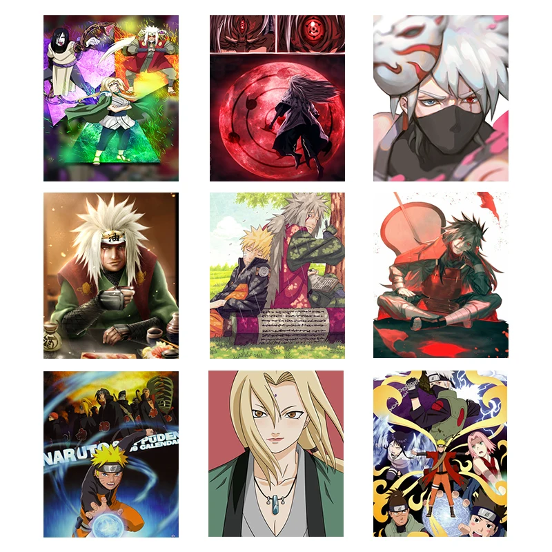 

Плакаты из японского аниме Наруто Саске Какаси, алмазная вышивка, наборы для вышивки крестиком, мозаика, домашний декор