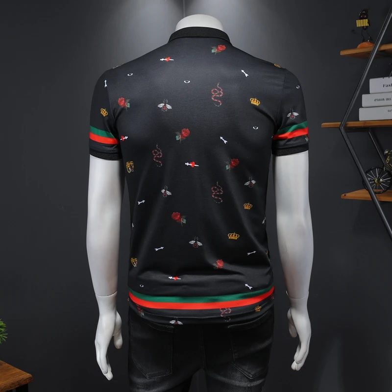 

Men's Top Quality Polos Shirts Cotton Italy Classic Brand Designer Polos Shirts for Men Short Sleeve Men clothing E0323