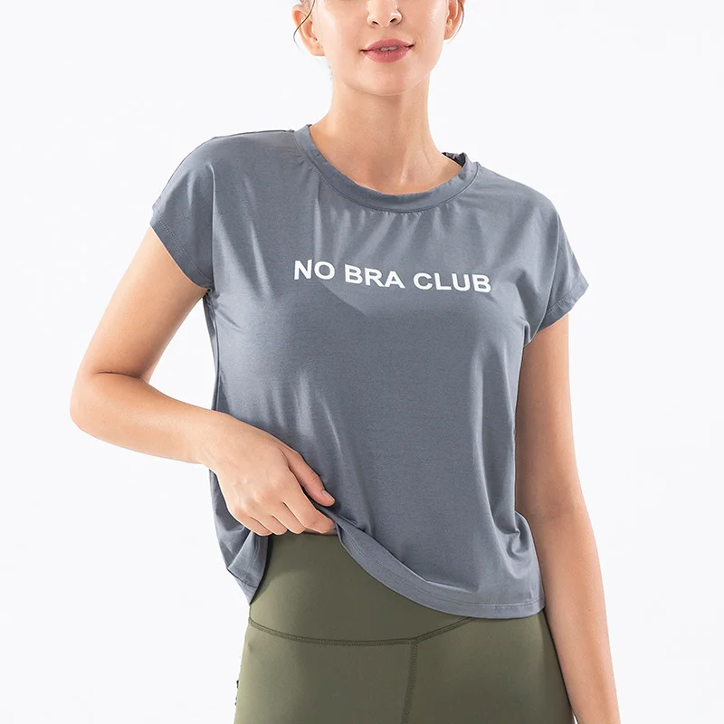 Женский топ для занятий йогой бега дышащие футболки с коротким рукавом