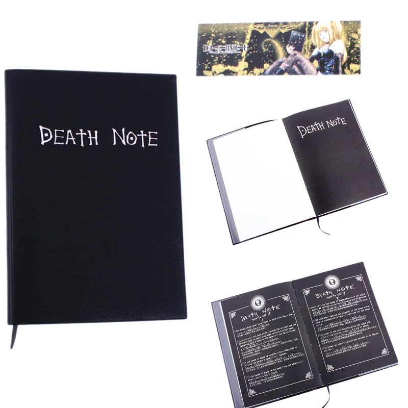 

A5 Japanese Anime Death Note With Feather Pen Yagami Light Notebook Cosplay Student Leather Journal Art Writing Notepad Prop