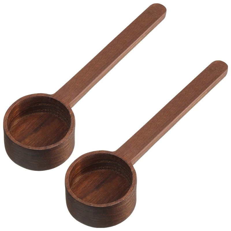 2 шт. длинная ручка кофе совок черный орех кофейная Ложка деревянная мерная