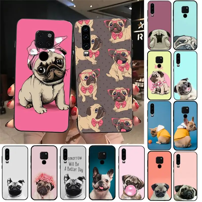 

Pug Dog Phone Case For Huawei Nova3I 3E mate9 10 20lite 20Pro 40 30pro funda case