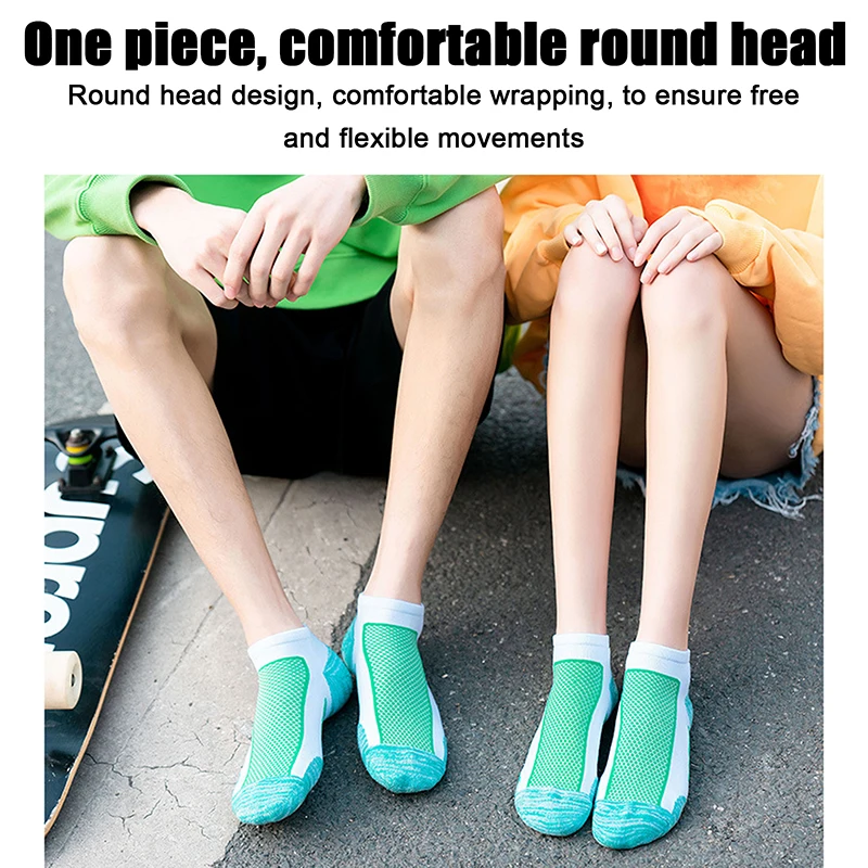 

Women Men Breathable Cycling Bike Socks Outdoor Sports Cotton Towel Bottom Socks Anti Slip Marathon Running Riding Short Socks