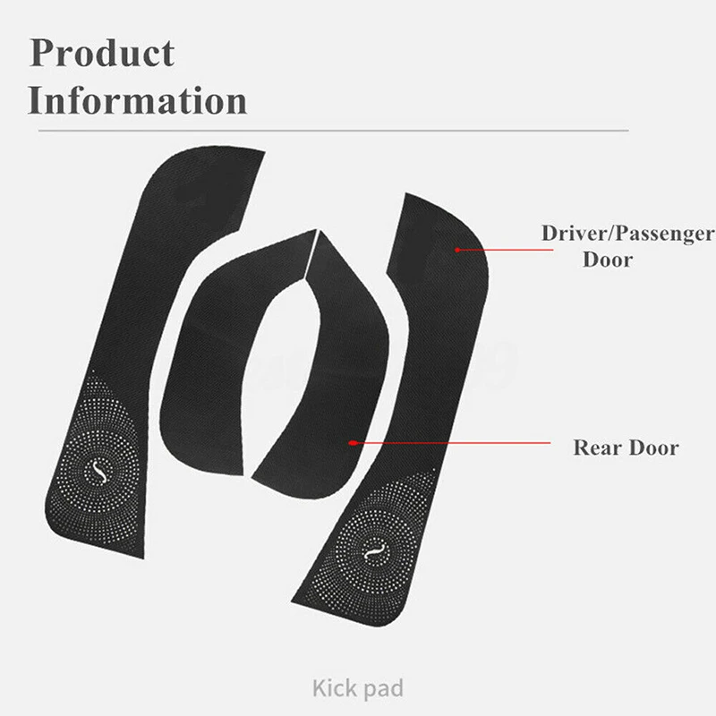 

Car Decoration Anti Kick Door Carbon Fiber Protective Cover Auto Door Anti-Kick Anti-Dirty Pad Sticker for Tesla Model 3