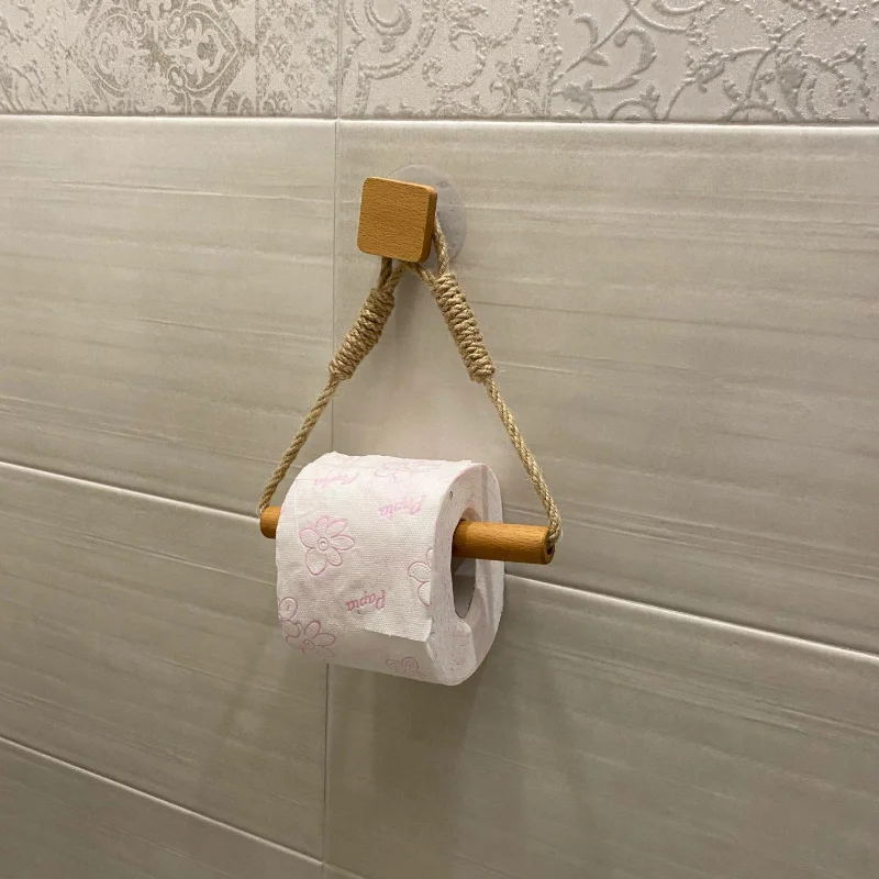 

Bathroom Accessorios Papier Toilette Wall Mounted Toilet Paper Holders Stand Nail Free Tissue Holder Paper Towel Dispenser Boho