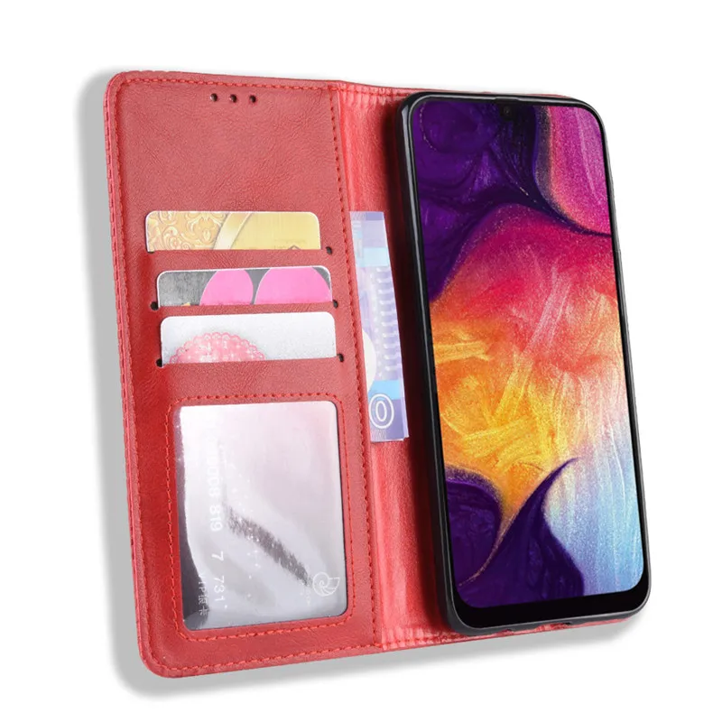 Для samsung Galaxy A50 A30 A10 A70 A40 чехол Винтажный стиль PU кожаный бумажник флип чехол для samsung SM-A505 A305F A105 A70 чехол