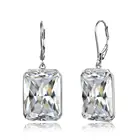 Серьги Серебро 925 Алмаз серьги для женщин квадратная драгоценный камень милые Настоящее серебро 925 ювелирные изделия для свадьбы, помолвки ювелирные изделия из драгоценных металлов