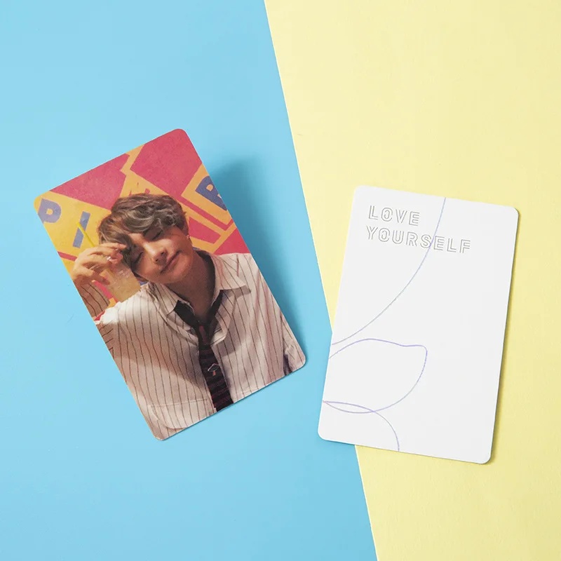 Новые KPOP Bangtan Boys LOVE YOURSELF Her Same фото открытки с блестящими линиями ломо карты LY