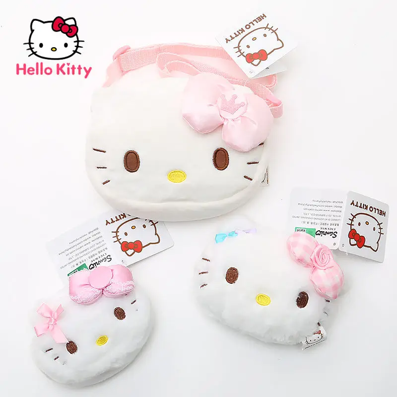 

Hello Kitty Girl Messenger Bag Cute Cartoon Wearing Creative Coin Purse