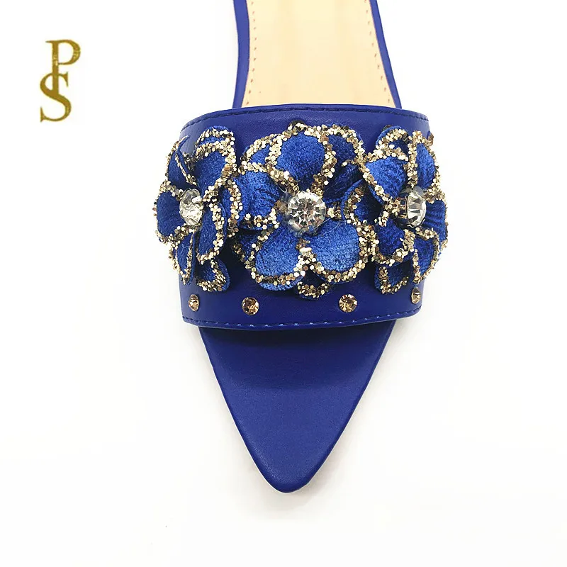 Women's Sequin slippers women's French flat shoes flower woman shoe | Обувь