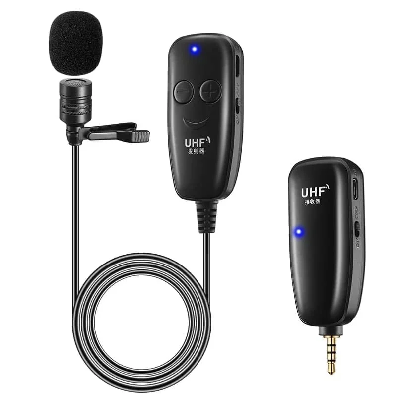 

Wireless Lavalier Microphone Studio Game for iPhone Type-C PC Clip Lapel Professional Mic Live Broadcast Streaming Mobile Phone