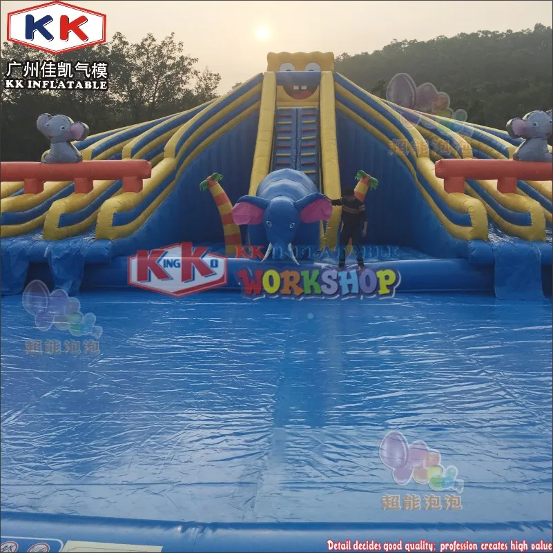 Классическая мультяшная водная горка гигантский надувной бассейн для детей и