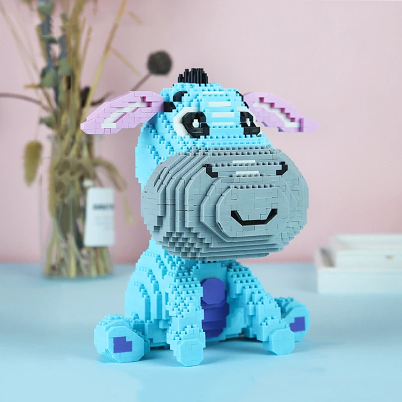 

1758pcs Cartoon Doll Little Donkey Model Building Blocks DIY Animal Assembling Bricks Children's Toys Hands-on Ability Training