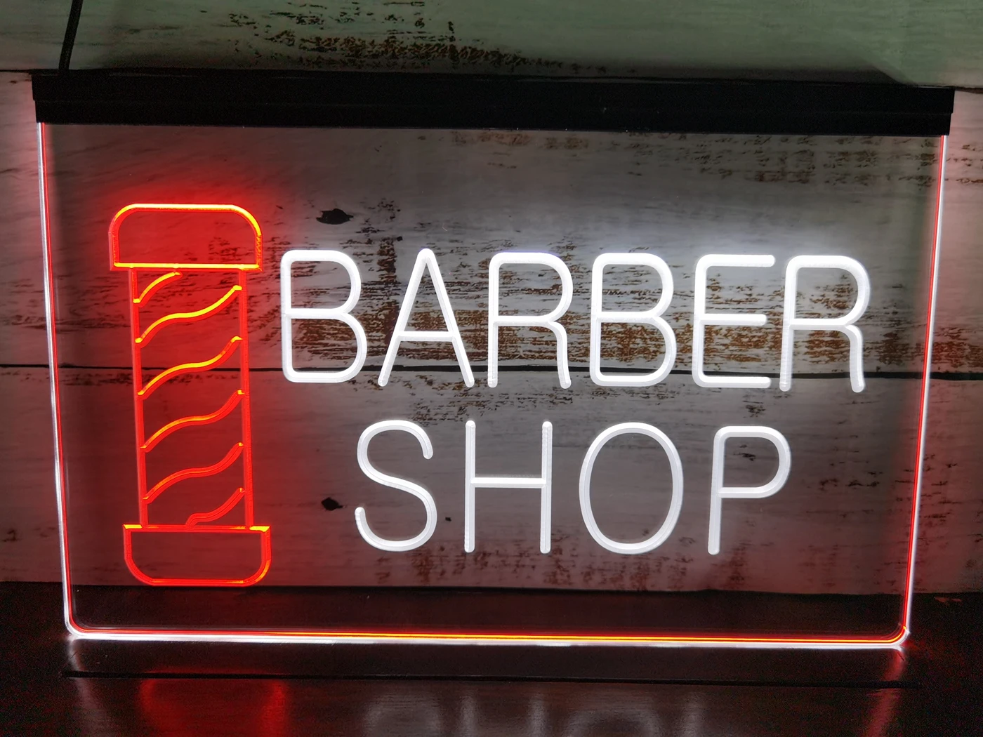 

SS054 OPEN NEW Barber Shop Hair Cut Dual Color LED Neon Sign