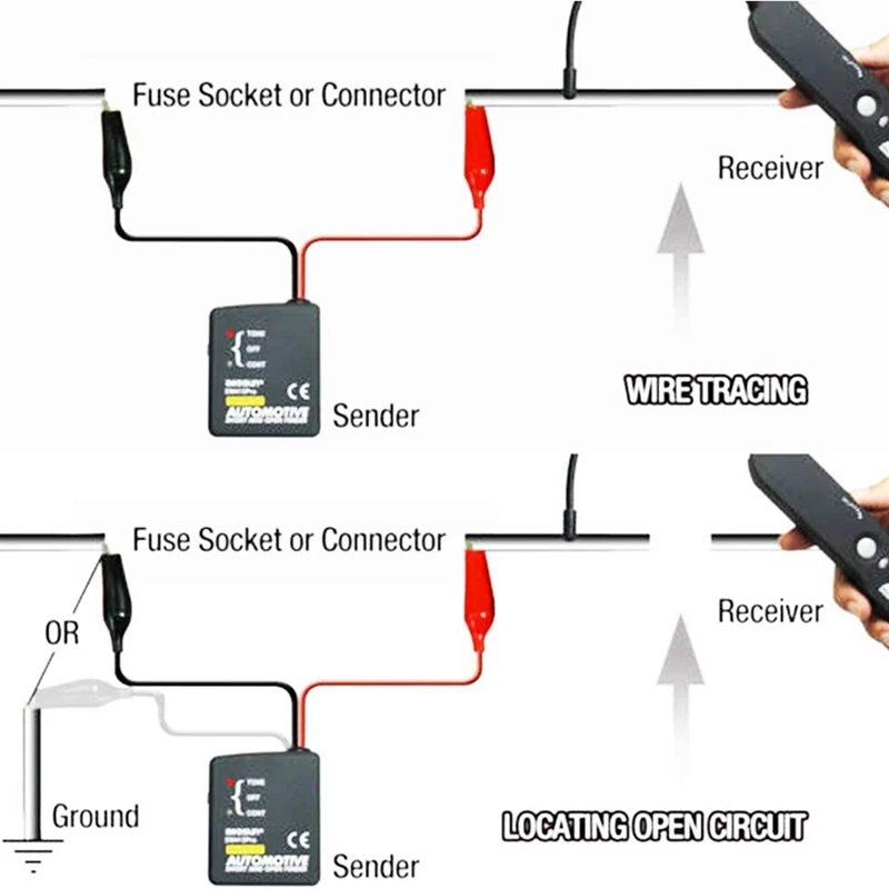 

Automotive Short and Open Finder Wire Tracker Electrical Circuit Tester Scanner DC 6-42V Car Power Probe Short Finder