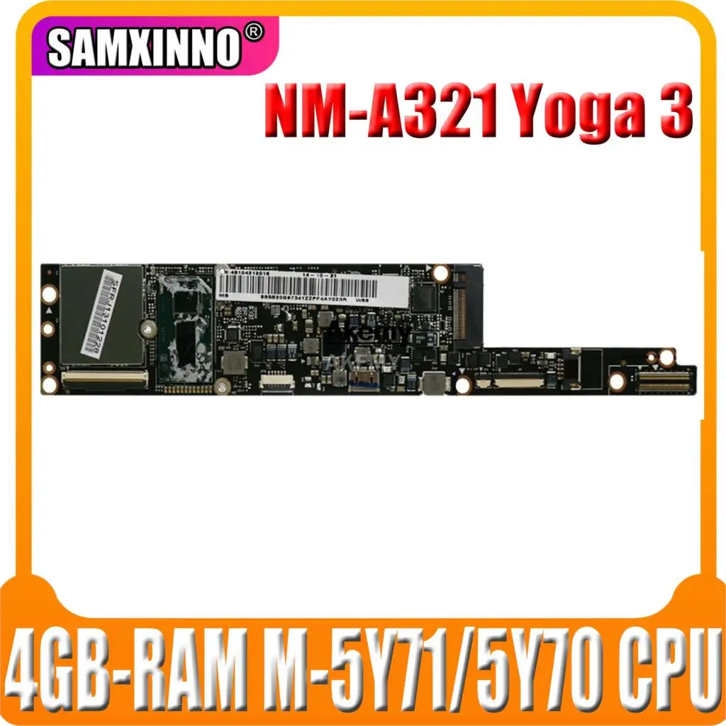 NM-A321 материнская плата для For Lenovo Yoga 3 pro Материнская aiu2 с M-5Y71/5Y70 CPU 4 Гб RAM