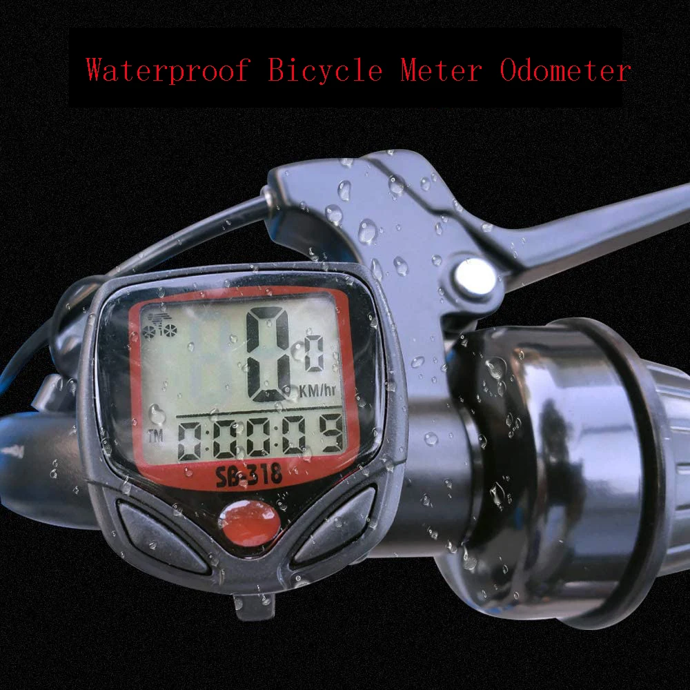 

Sunding Waterproof Bike Computer Bicycle Meter Odometer Speedometer Cycling Computer Velocimetro Wired Stopwatch LCD Display