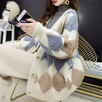 fall 2021 autumn women new hot selling crop top sweater cardigan women korean fashion netred casual knitted ladies tops ay189