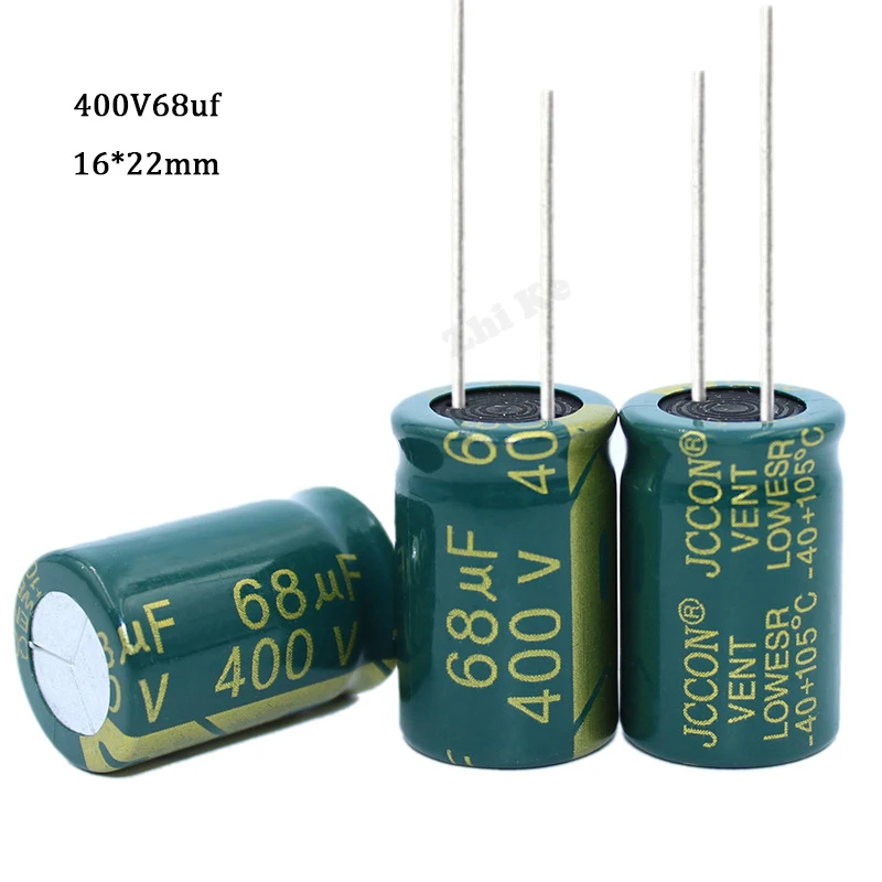 Электролитический конденсатор алюминиевый низкого ESR 68 мкФ 400 В 16*22 мм, 5 шт. Высокочастотные электрические конденсаторы 20% наращивания.