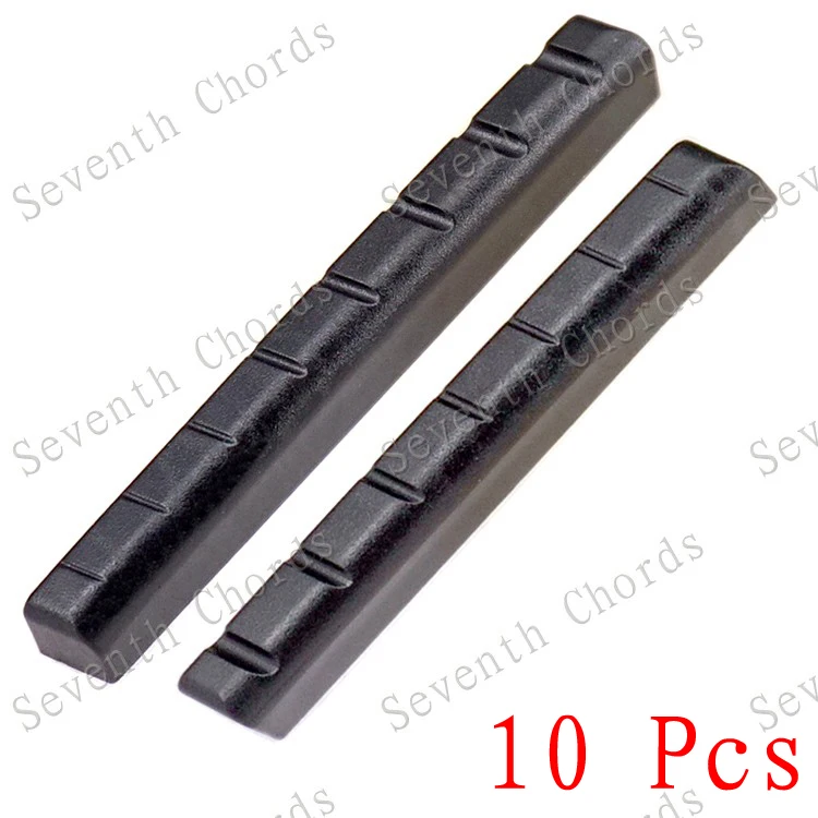 

10 Pcs Guitar accessories Black Plastic7 String or 8 String for Electric Guitar Nuts - Guitar Parts