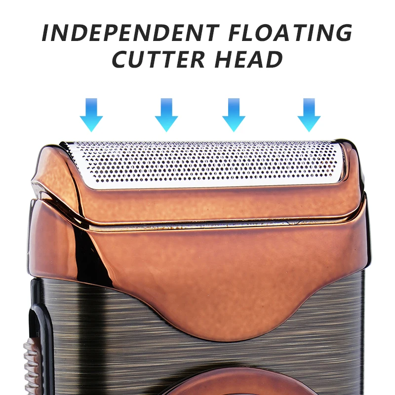 Портативная электробритва для мужчин двойная плавающая бритва 3D бороды с