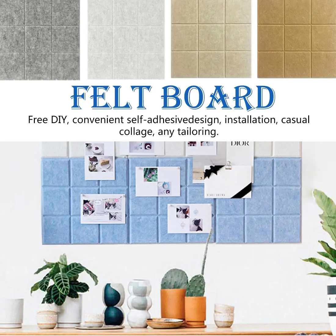 

Letter Note Nordic Style Felt Board Message Board Home Decor Office Planner Schedule Board Photo Display Wall Decoration