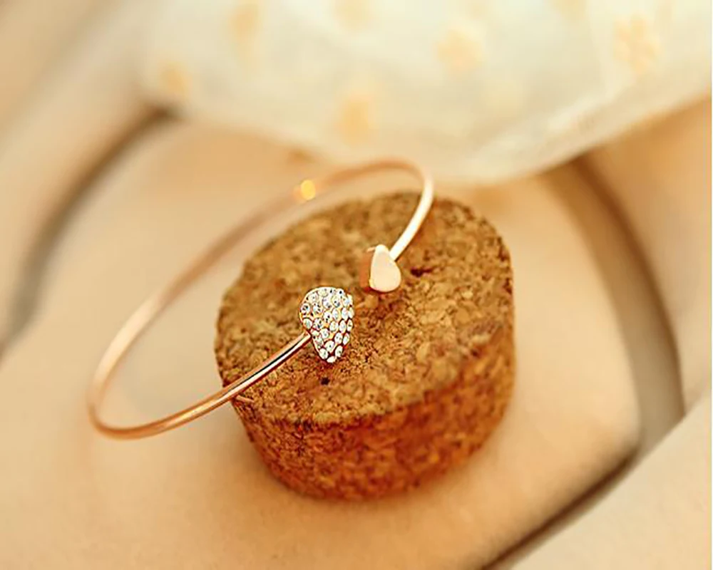 Мода Полный Звезда сформировала двойное кольцо с сердечками парные наручные