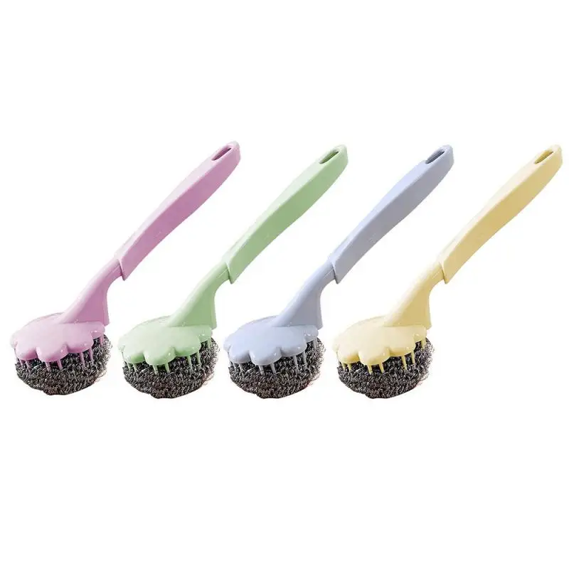 

1/2Pcs Creative Long Handle Cleaning Brushes Multi-function Pot Brushes Household Oil Stains Remove Washing Tools Accessories