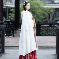 Free shipping Autumn and winter long Plush woolen coat Hanfu womens Cape ancient warm winter coat Cape