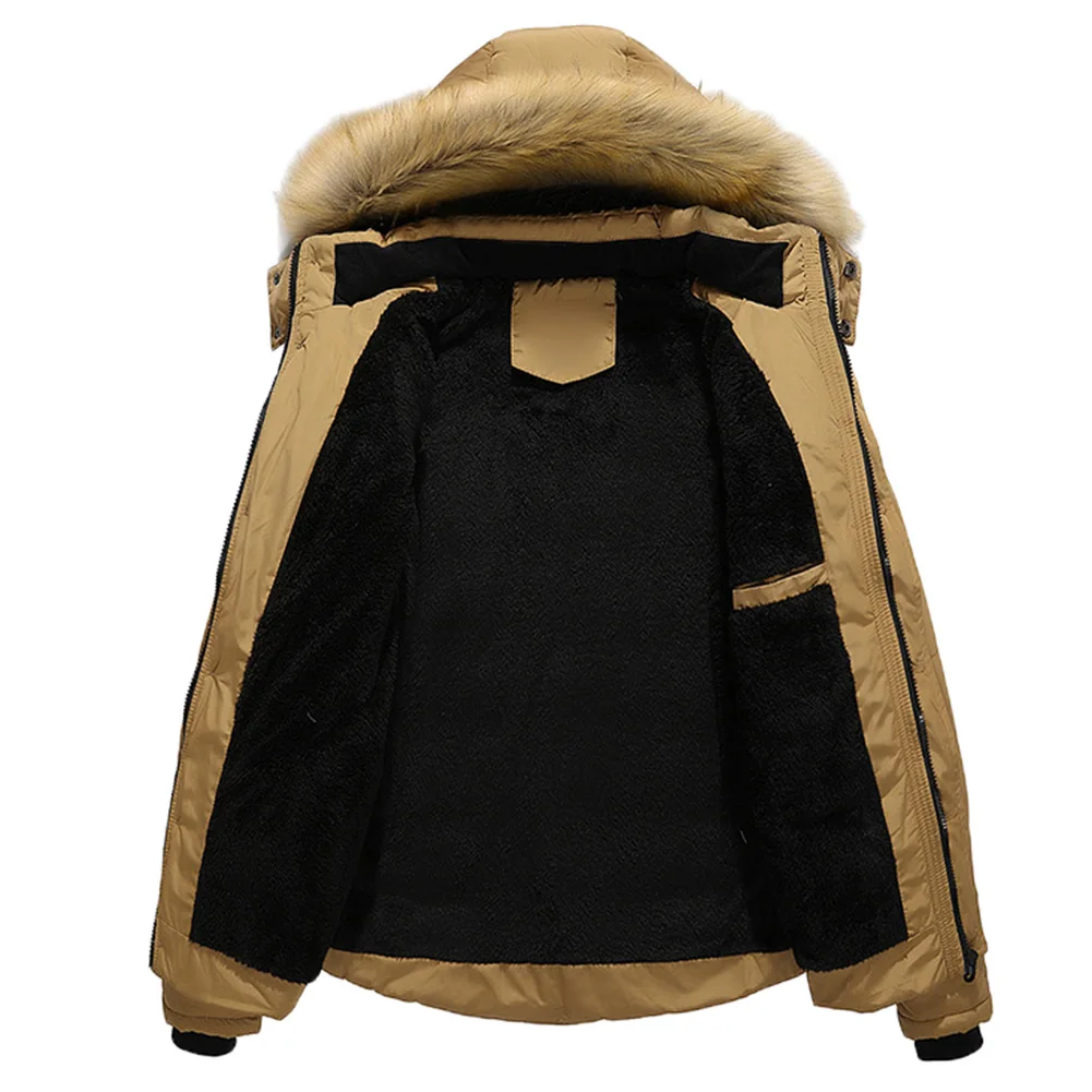 Модные зимние мужские пуховики в стиле пэчворк с длинным рукавом пальто на