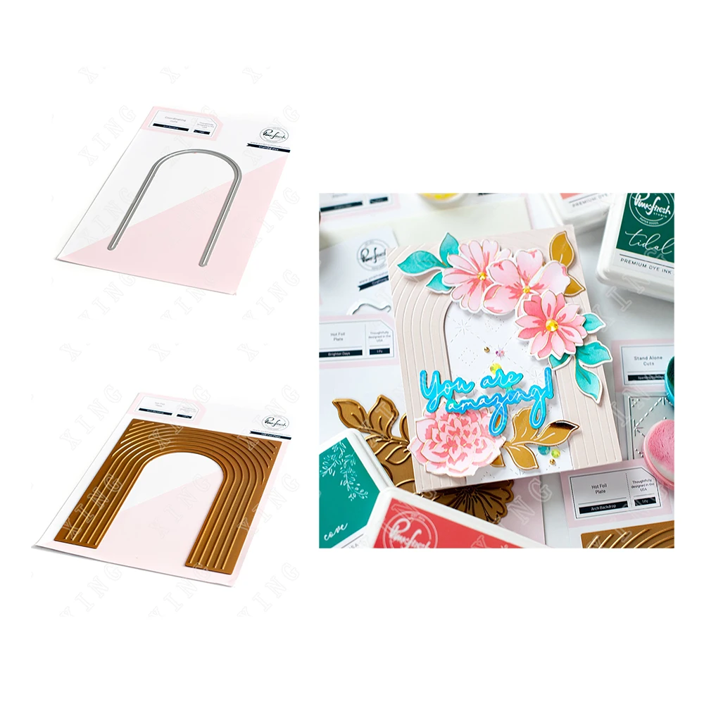 

New Arch Backdrop Metal Cutting Dies Hot Foil Diy Crafts Accessories Scrapbooking Greeting Card Decoration Embossing Molds