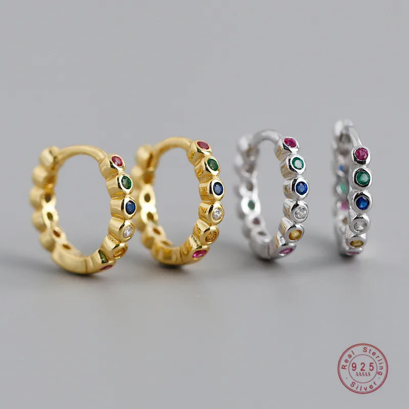 Женские классические серьги гвоздики из стерлингового серебра 925 пробы в стиле