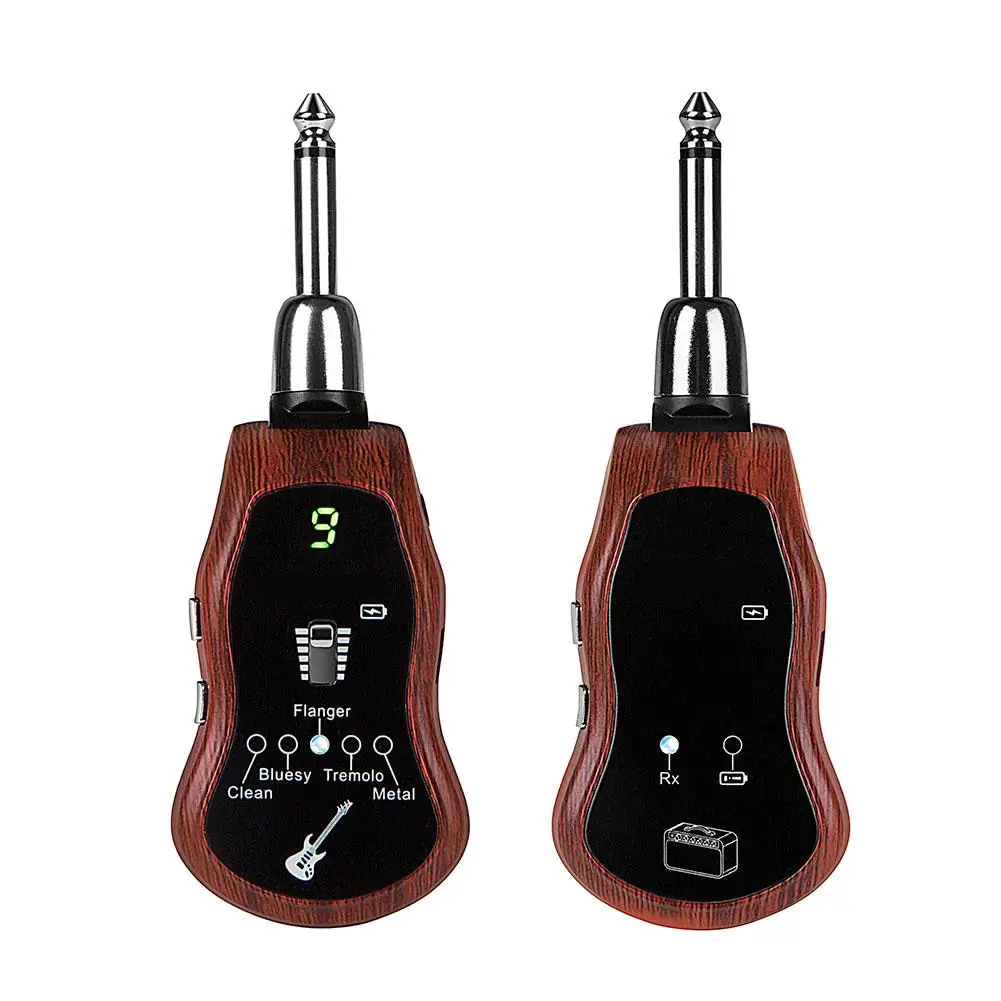 k380c wiederaufladbare 5 effekte drahtlose elektrische gitarre sender empfänger set bluetooth empfänger gitarre zubehör free global shi