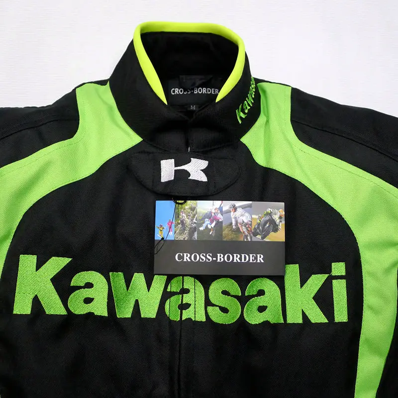 2019New arrival men jacket KAWASAKI winter automobile race clothing motorcycle thermal removable liner flanchard E |
