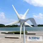 2021 китайская заводская цена 600 Вт 800 Вт 12 В 24 в 48 в ветровая турбина 5 лезвий 6 лезвий с контроллером горизонтальный ветрогенератор для дома