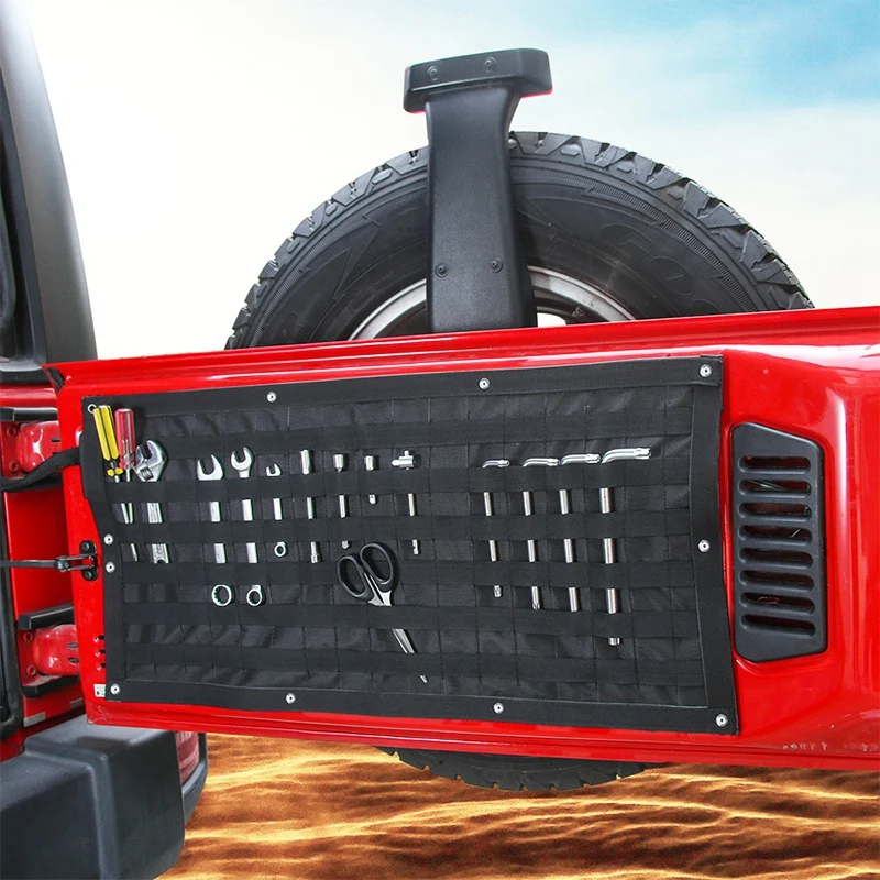 Pаспродажа Автомобильные аксессуары, сумки для хранения на заднюю дверь, набор инструментов, органайзер, коврик для кемпинга для Jeep Wrangler Jk Jl 2007-2018 + сумк...