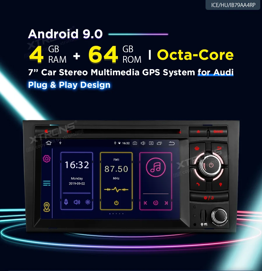 XTRONS " андроид 9,0 PX5 стерео DVD плеер радио gps OBD для Audi A4 S4 B6 B7 RS4 2002-2005 2006 2007 2008 для сиденья Exeo