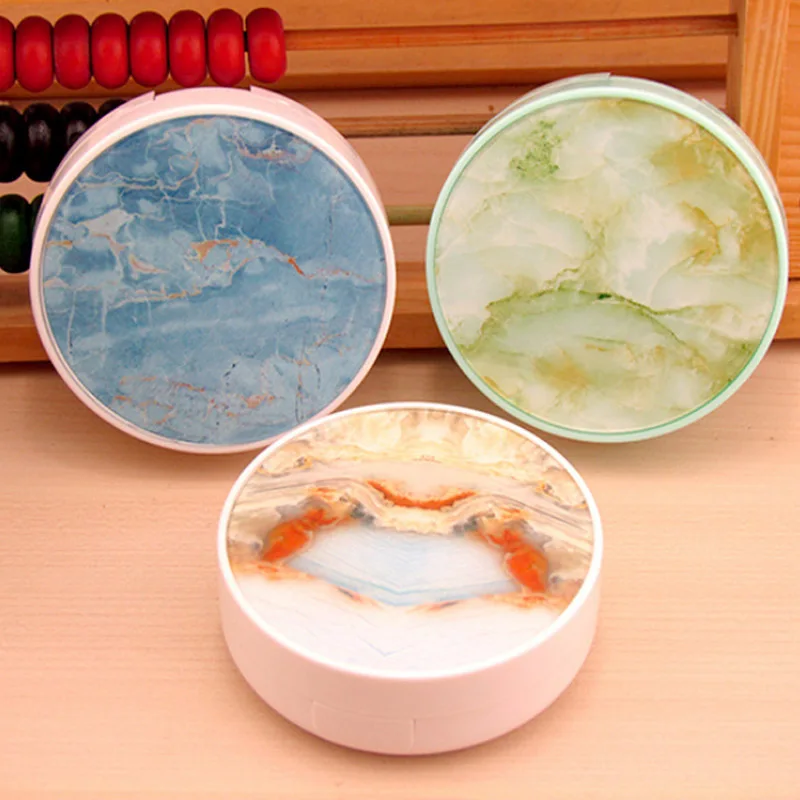 Чехол для линз с мраморной полосой портативный контейнер очки путешествия