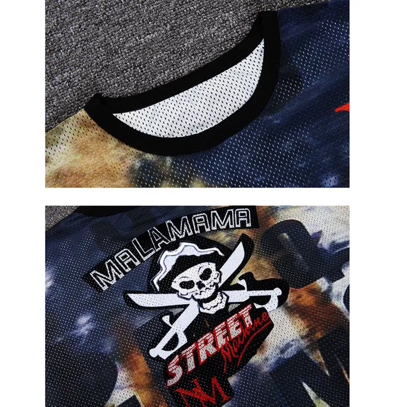 Комплект одежды для мальчиков в стиле хип-хоп с мультяшным черепом и круглым