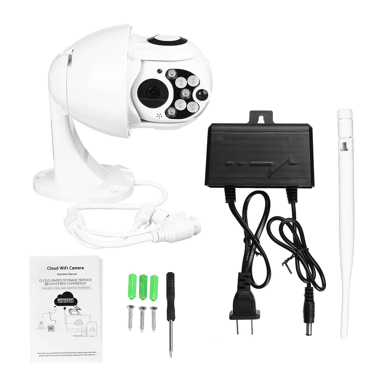 

1080P PTZ IP Camera Waterproof Outdoor WiFi Wireless Security Zoom Auto Tracking IR Night Vision Network CCTV Surveillance